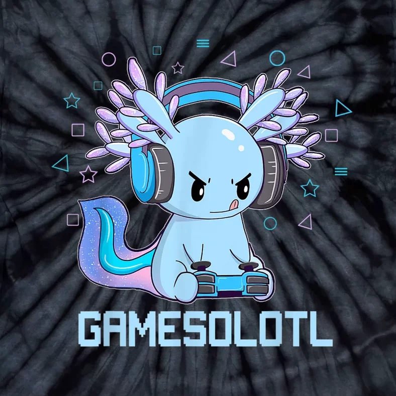 Gamesolotl Axolotl Video Gamer Kawaii Anime Gifts Boys Girls Tie-Dye T-Shirt