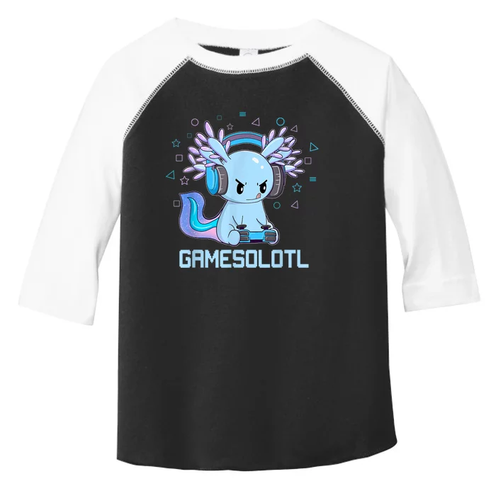 Gamesolotl Axolotl Video Gamer Kawaii Anime Gifts Boys Girls Toddler Fine Jersey T-Shirt