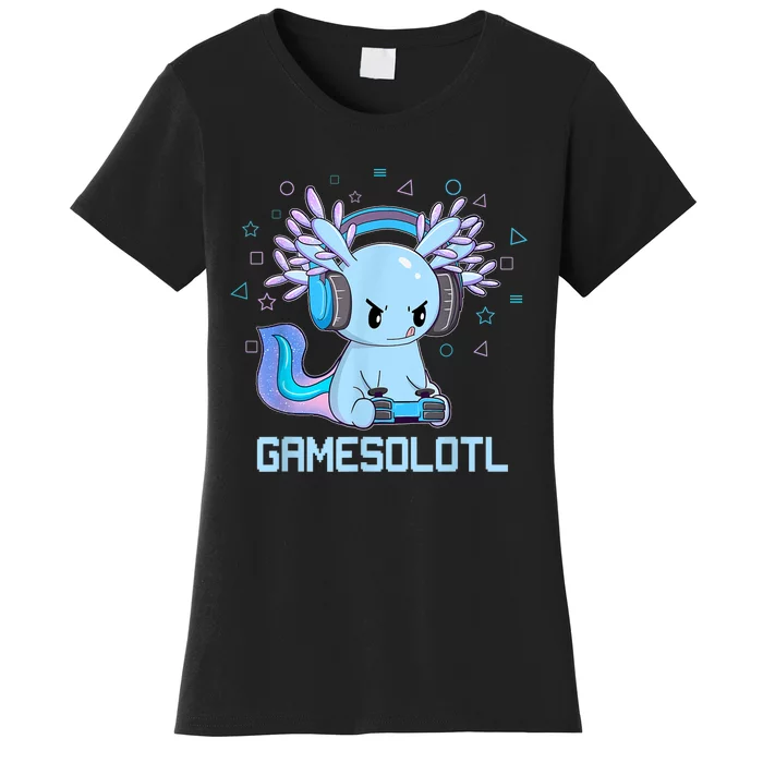 Gamesolotl Axolotl Video Gamer Kawaii Anime Gifts Boys Girls Women's T-Shirt