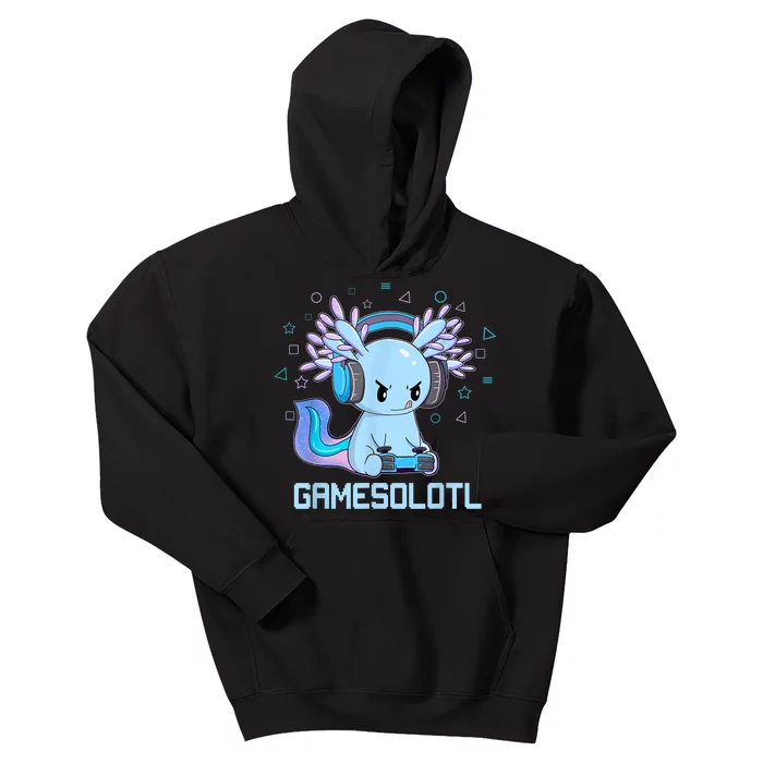 Gamesolotl Axolotl Video Gamer Kawaii Anime Gifts Boys Girls Kids Hoodie