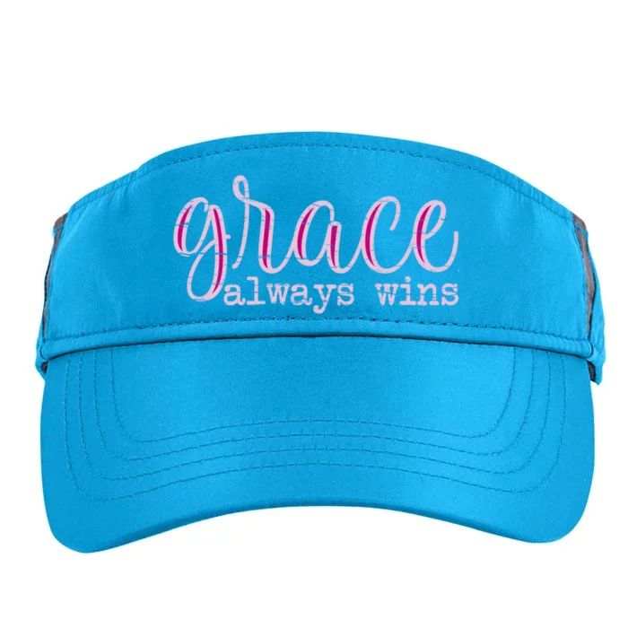 Grace Always Wins Christian Cute Gift Adult Drive Performance Visor