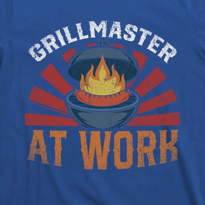 Grillmaster At Work Meat Lover Grilling Bbq Funny Barbecue Gift T-Shirt