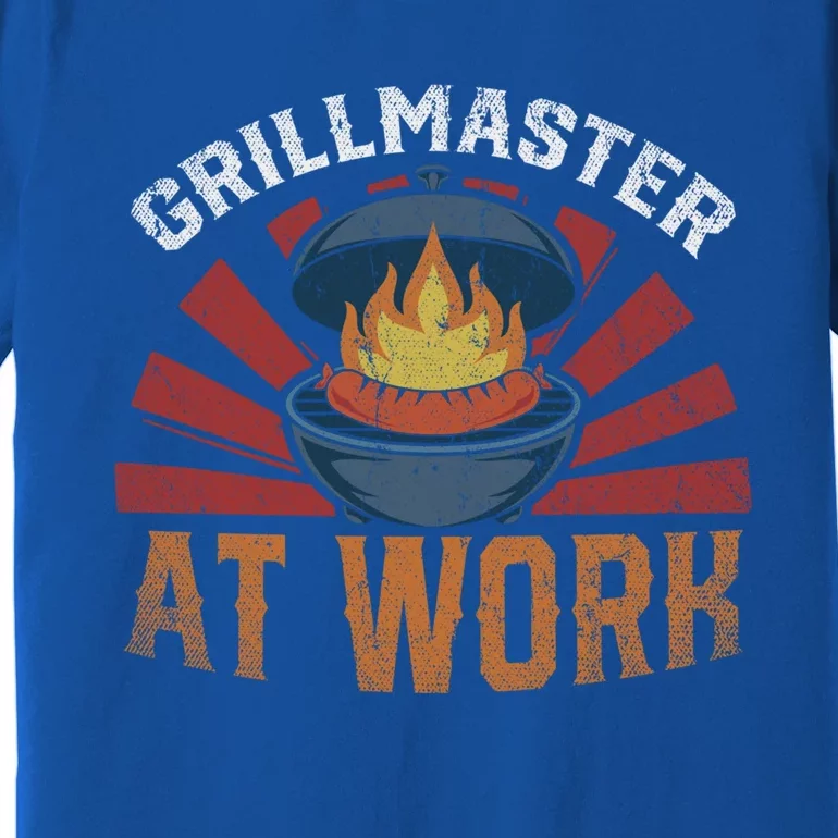 Grillmaster At Work Meat Lover Grilling Bbq Funny Barbecue Gift Premium T-Shirt