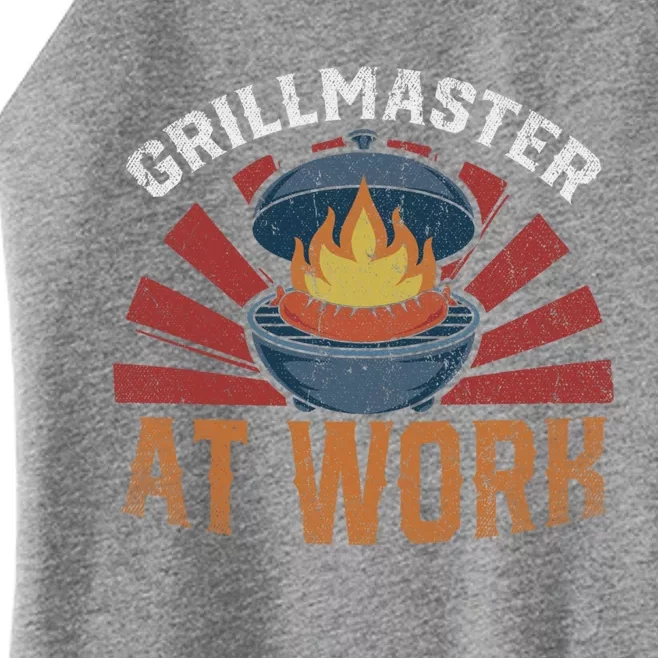 Grillmaster At Work Meat Lover Grilling Bbq Funny Barbecue Gift Women’s Perfect Tri Rocker Tank