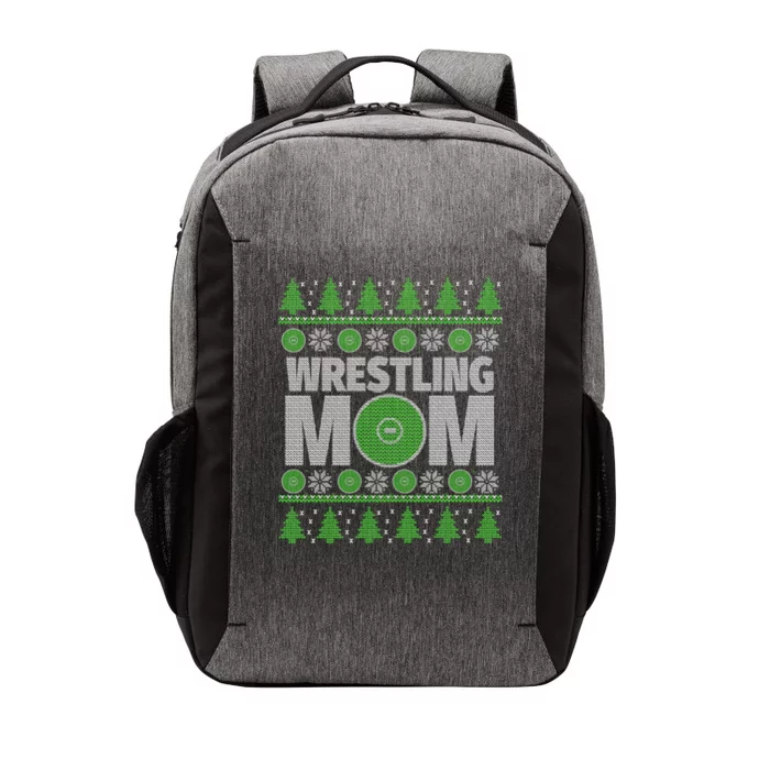 Green And White Wrestling Mom Ugly Christmas Gift Vector Backpack