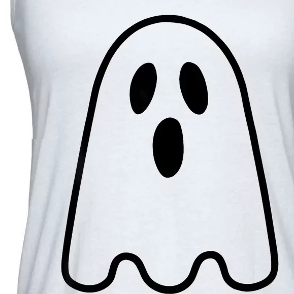 Ghost Adult Women Silly Ghost Face Costume Ladies Essential Flowy Tank