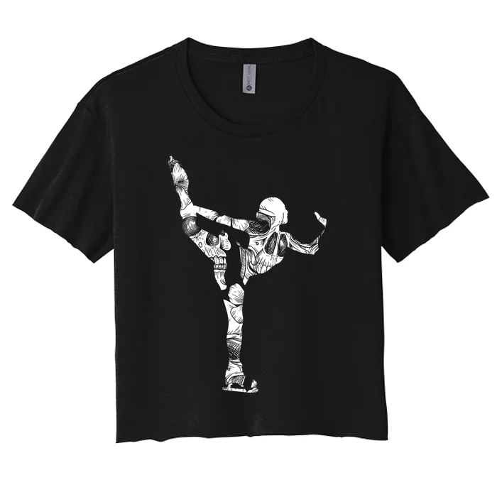 Girls And Wo Ice Skating Women's Crop Top Tee