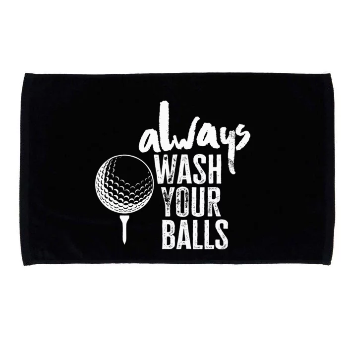 Golfing Always Wash Your Balls Funny Sport Microfiber Hand Towel