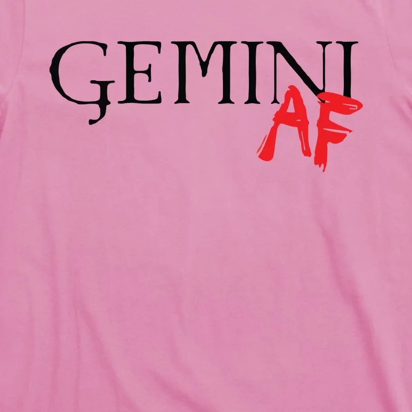 Gemini AF Zodiac Star Sign Astrology Minimalist T-Shirt