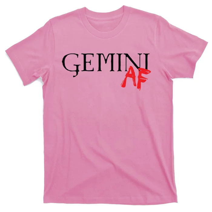 Gemini AF Zodiac Star Sign Astrology Minimalist T-Shirt