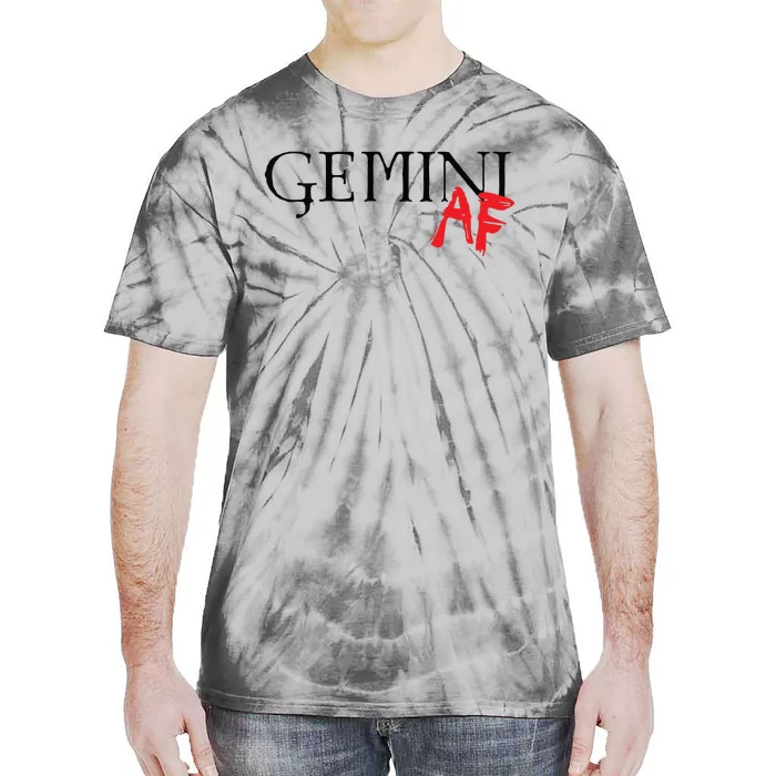 Gemini AF Zodiac Star Sign Astrology Minimalist Tie-Dye T-Shirt