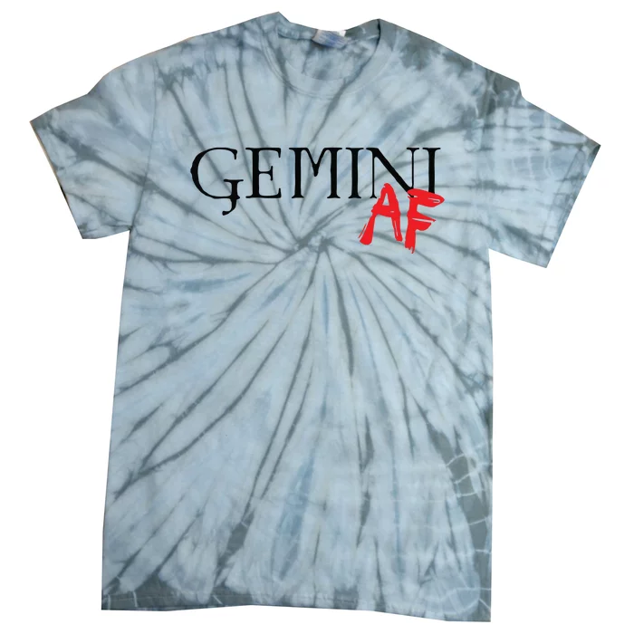 Gemini AF Zodiac Star Sign Astrology Minimalist Tie-Dye T-Shirt