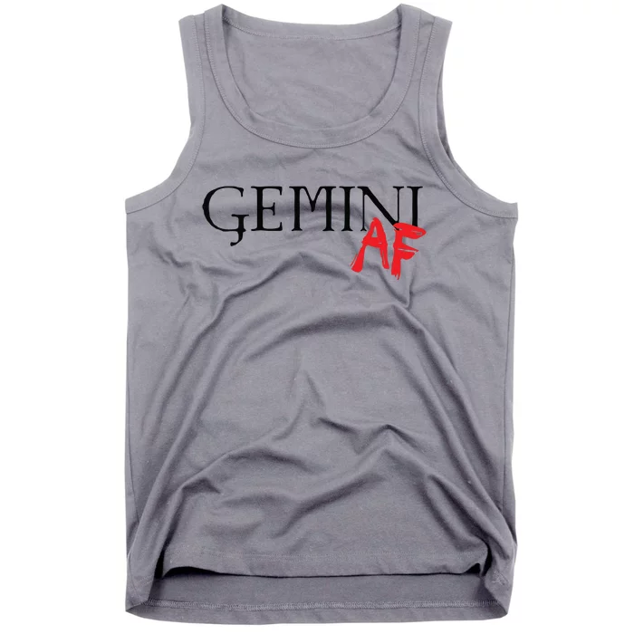 Gemini AF Zodiac Star Sign Astrology Minimalist Tank Top