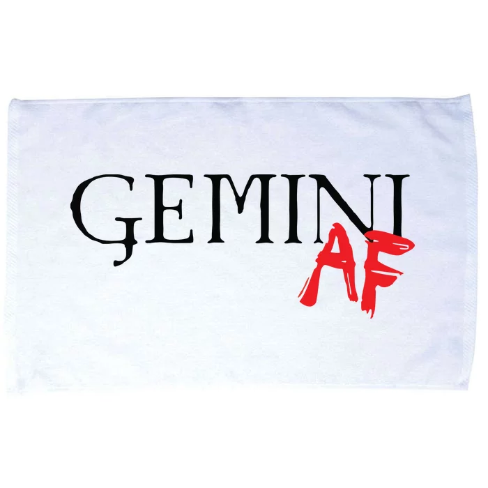 Gemini AF Zodiac Star Sign Astrology Minimalist Microfiber Hand Towel