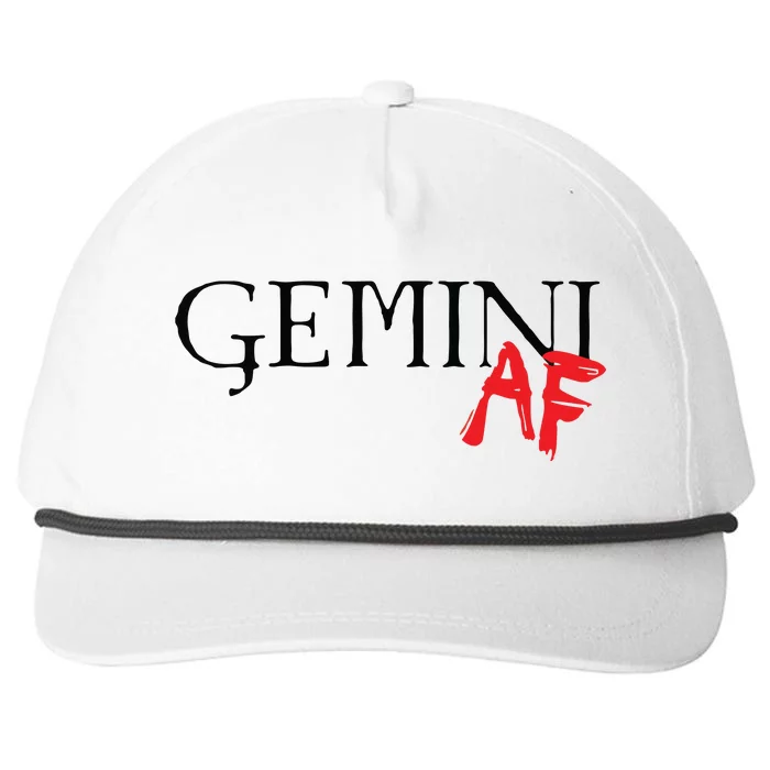 Gemini AF Zodiac Star Sign Astrology Minimalist Snapback Five-Panel Rope Hat