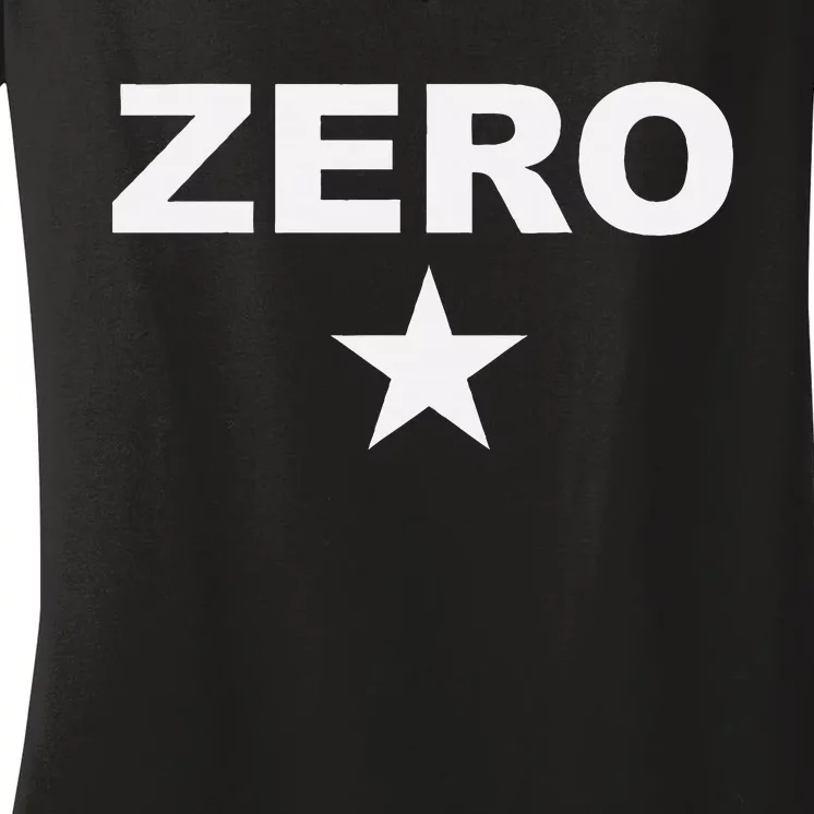 Grunge Alternative Zero Star 90s Rock Band Music Women's V-Neck T-Shirt