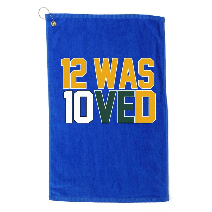 Green Bay 12 Was Loved Funny Packers Platinum Collection Golf Towel