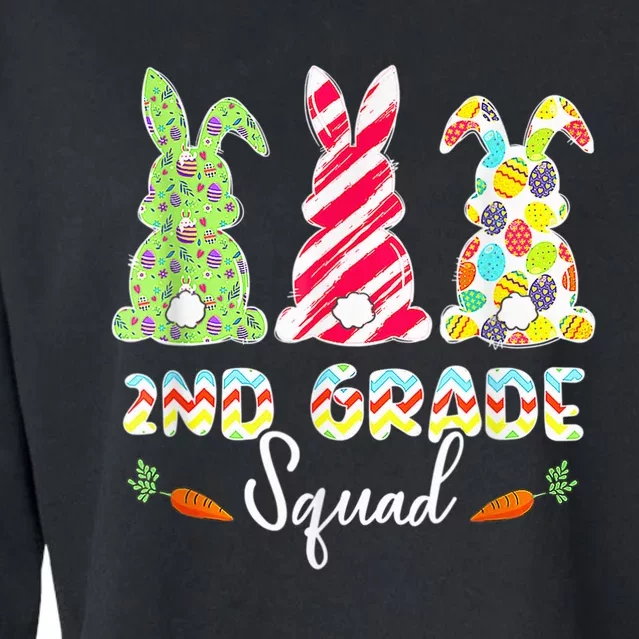 Gifts Bunnies 2nd Grade Teacher Squad Easter Day Tie Dye Cropped Pullover Crew