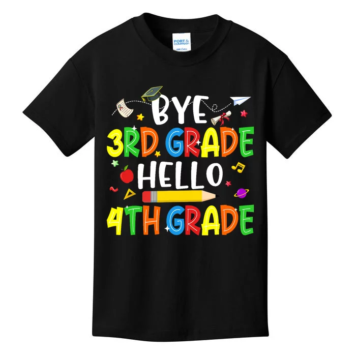 Graduation Bye 3rd Grade Hello 4th Grade Back to School Kids T-Shirt