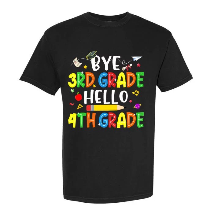 Graduation Bye 3rd Grade Hello 4th Grade Back to School Garment-Dyed Heavyweight T-Shirt