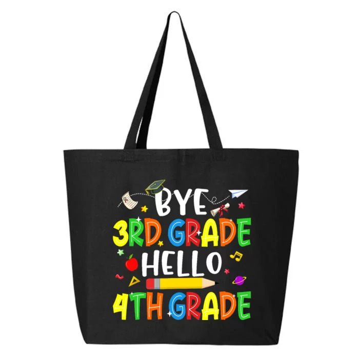 Graduation Bye 3rd Grade Hello 4th Grade Back to School 25L Jumbo Tote