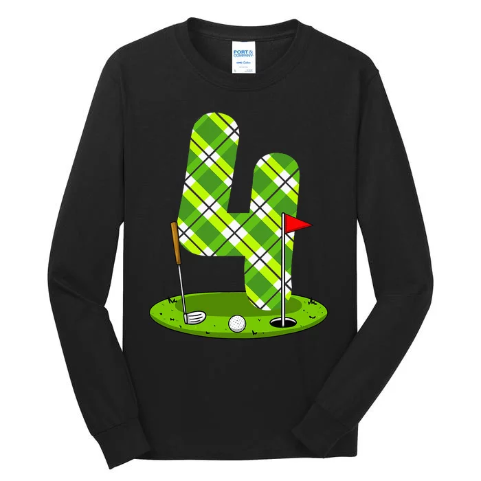 Golf Birthday 4th Birthday Party Golfer Tall Long Sleeve T-Shirt