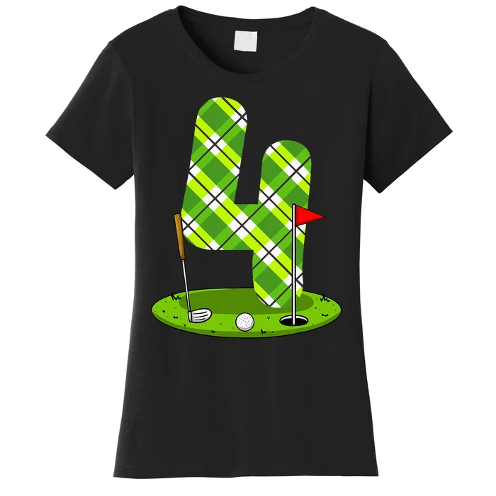 Golf Birthday 4th Birthday Party Golfer Women's T-Shirt