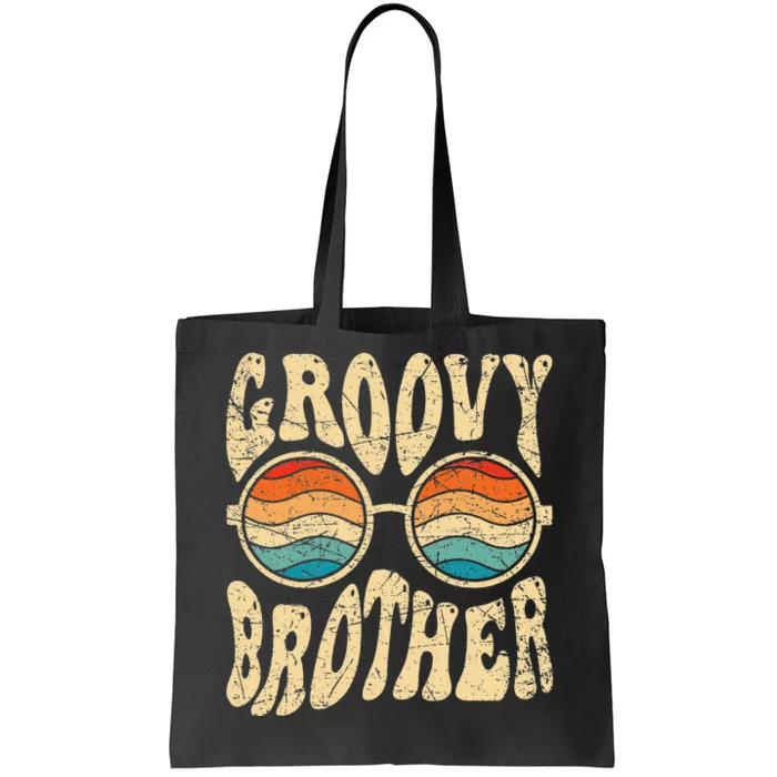 Groovy Brother 70s Aesthetic 1970's Retro Brother Hippie Tote Bag