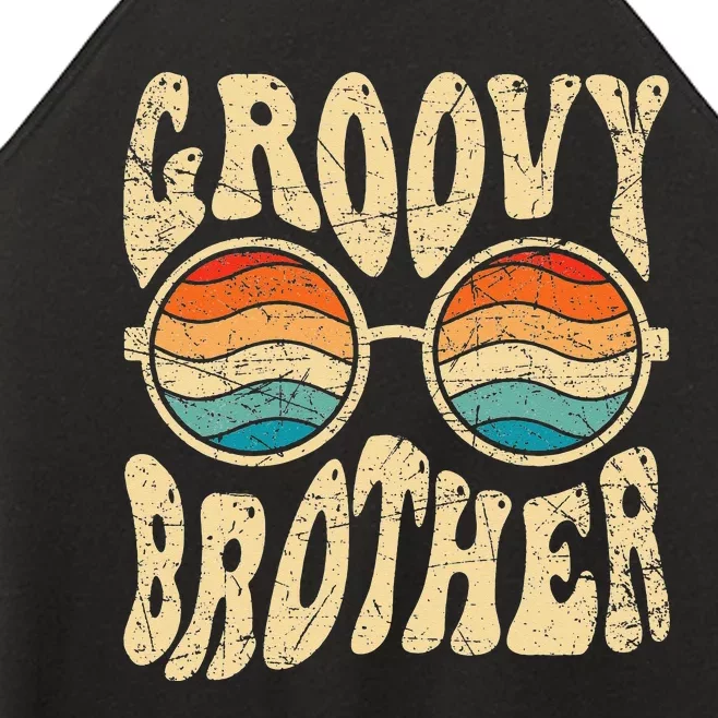 Groovy Brother 70s Aesthetic 1970's Retro Brother Hippie Women’s Perfect Tri Rocker Tank