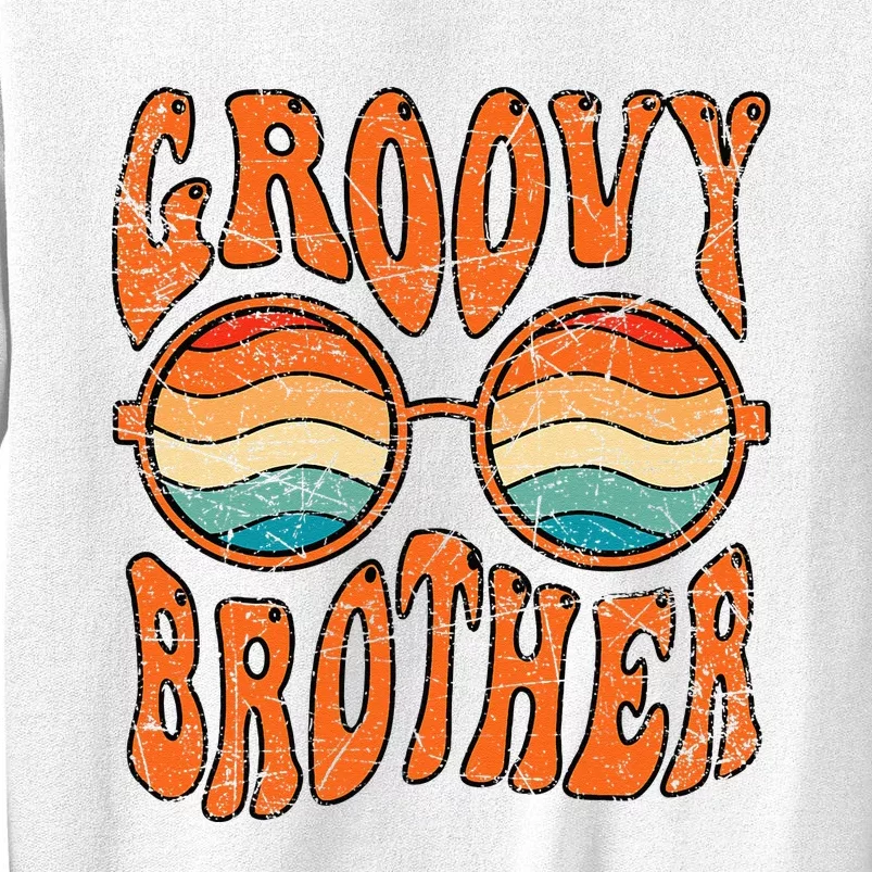 Groovy Brother 70s Aesthetic 1970s Retro Brother Hippie Sweatshirt