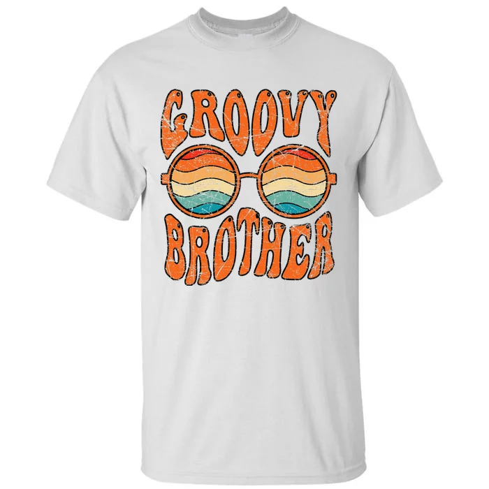 Groovy Brother 70s Aesthetic 1970's Retro Brother Hippie Tall T-Shirt