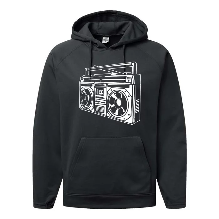 Ghetto Blaster 80s 90s Hip Hip Rap Performance Fleece Hoodie