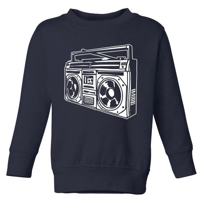 Ghetto Blaster 80s 90s Hip Hop Rap Classic Toddler Sweatshirt