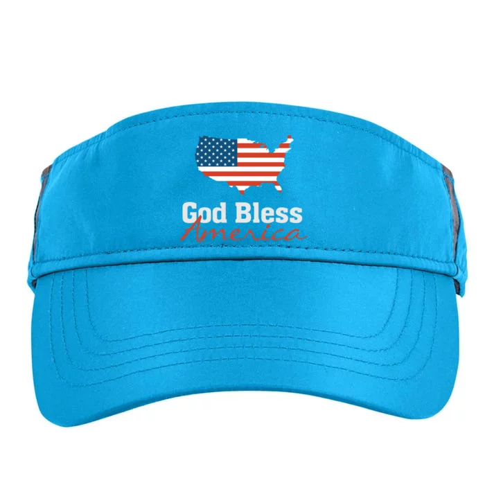 God Bless America Usa Pride American Flag Christian Gift Adult Drive Performance Visor