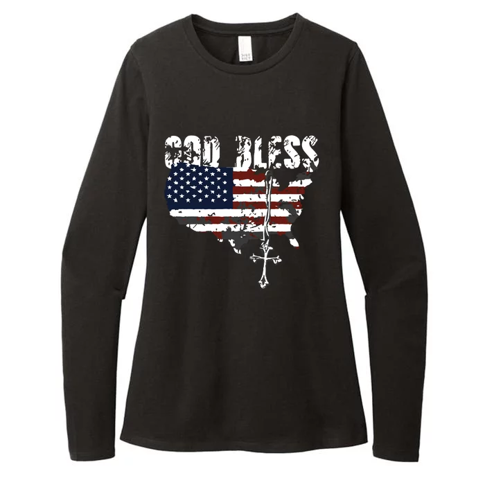 God Bless America Womens CVC Long Sleeve Shirt