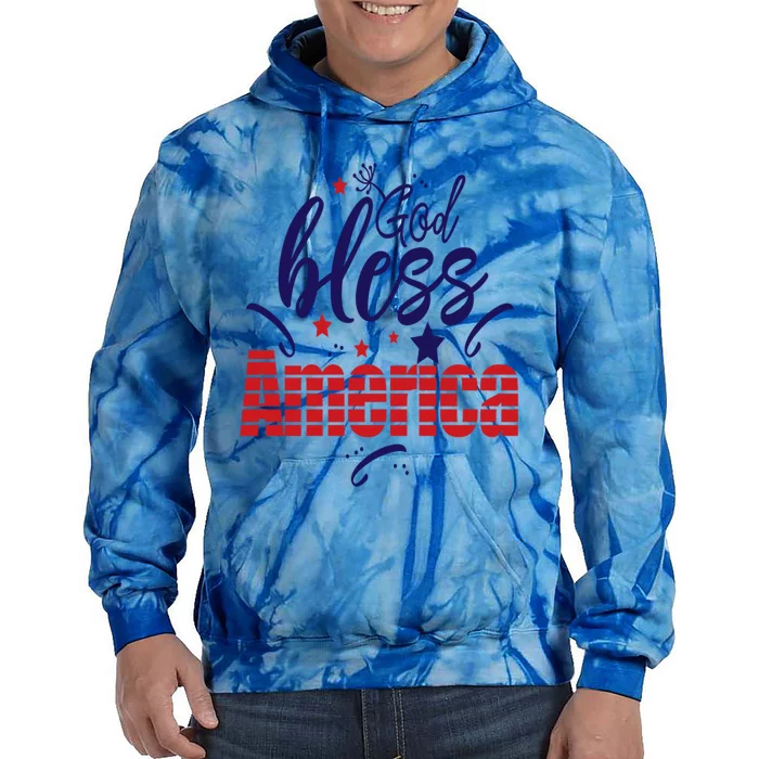 God Bless America American Pride Gift Tie Dye Hoodie