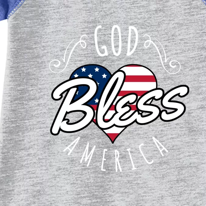 God Bless America 4 Of July Gift Infant Baby Jersey Bodysuit