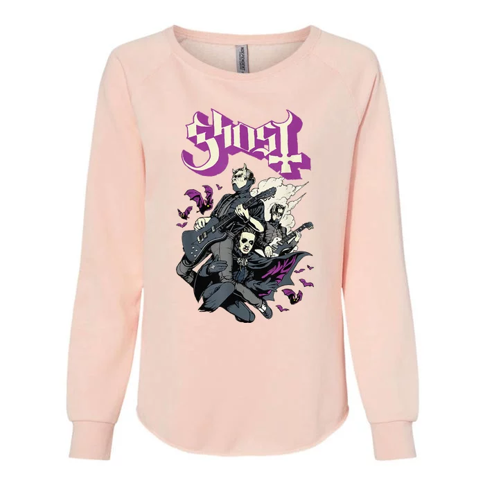 Ghost – Bats And Band Womens California Wash Sweatshirt