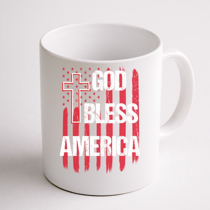 God Bless America 4th Of July Usa American Patriotic Gift Front & Back Coffee Mug