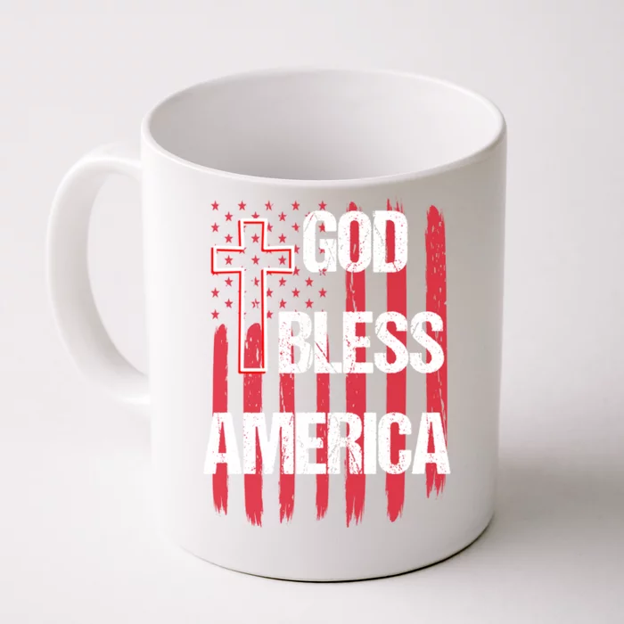 God Bless America 4th Of July Usa American Patriotic Gift Front & Back Coffee Mug