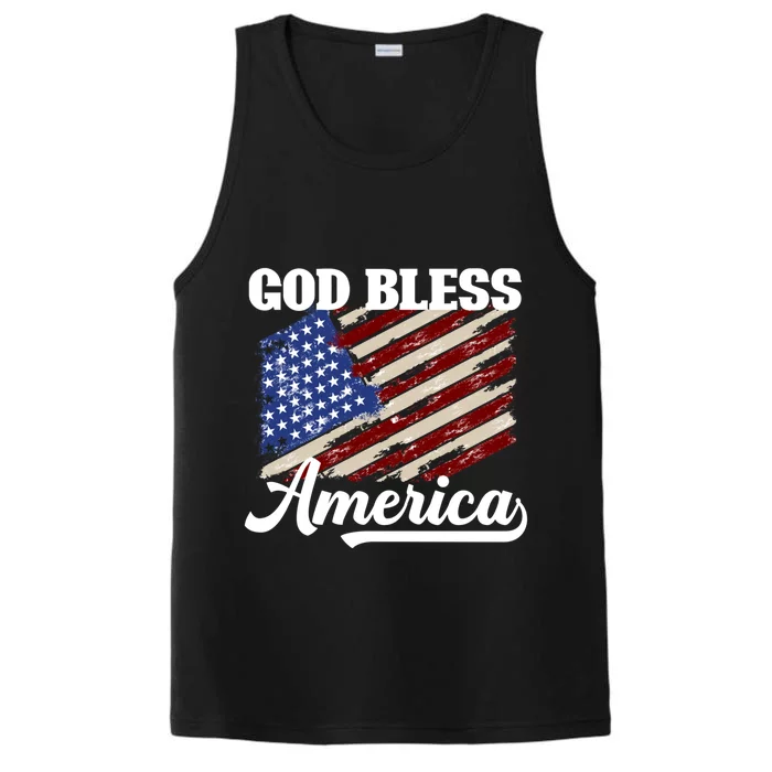 God Bless America Fun Memorial Day Veteran Graphic Cute Gift Performance Tank