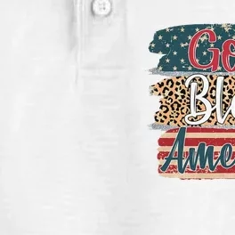 God Bless America Brush Stroke Leopard America Flag 4th July Dry Zone Grid Performance Polo