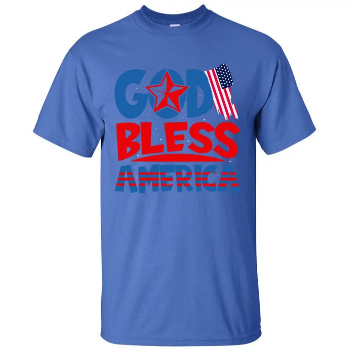 God Bless America American Flag God Bless America Gift Tall T-Shirt