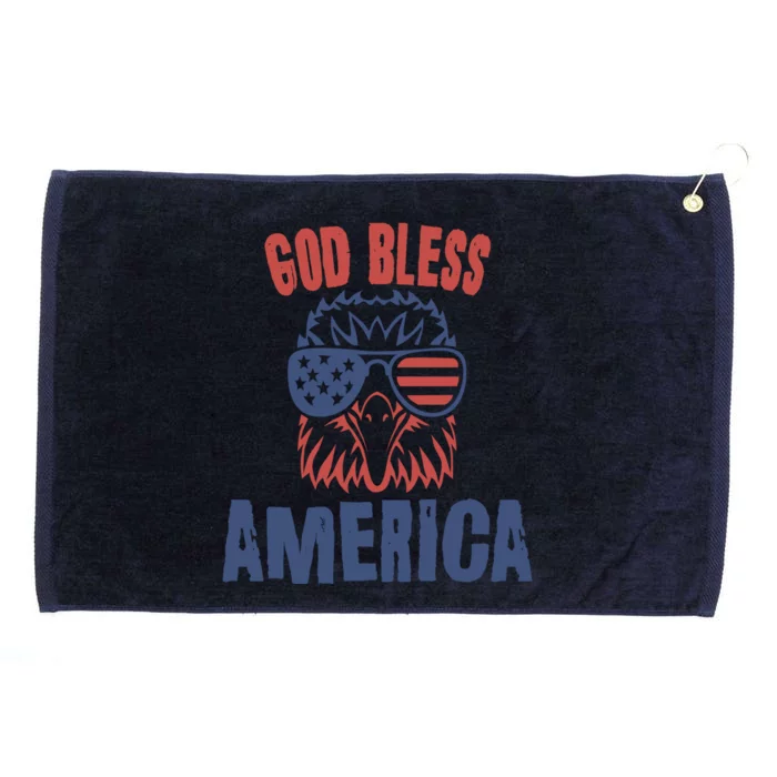 God Bless America American Flag Patriotic Eagle Gift Cute Gift Grommeted Golf Towel