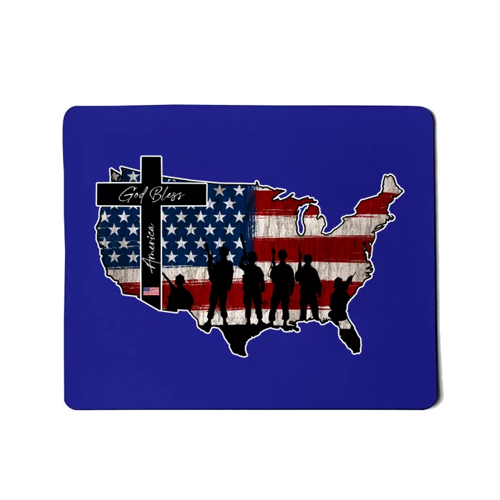 God Bless America For Patriotic Independence Day 4th Of July Gift Mousepad