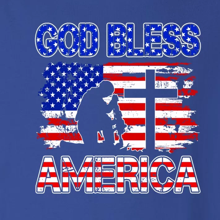 God Bless America 4th Of July Usa Flag Patriotic Christian Cute Gift Toddler Long Sleeve Shirt