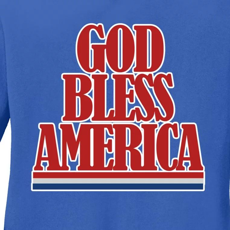 God Bless America For Christian Americans Cool Gift Ladies Long Sleeve Shirt