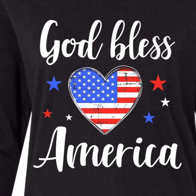 God Bless America For Patriotic Independence Day 4th Of July Meaningful Gift Womens Cotton Relaxed Long Sleeve T-Shirt