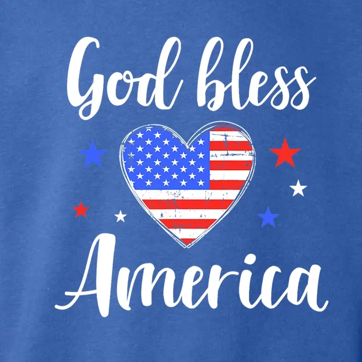 God Bless America For Patriotic Independence Day 4th Of July Meaningful Gift Toddler Hoodie