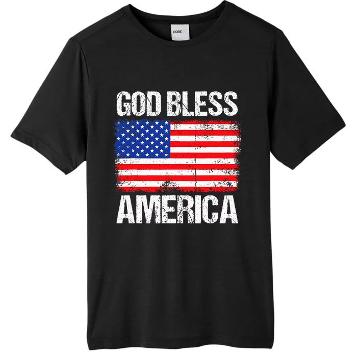 God Bless America Patriotic Happy 4th Of July ChromaSoft Performance T-Shirt